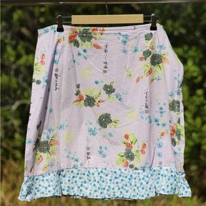 DETAILS Knee-Length A-Line Skirt with Ruffled Hem